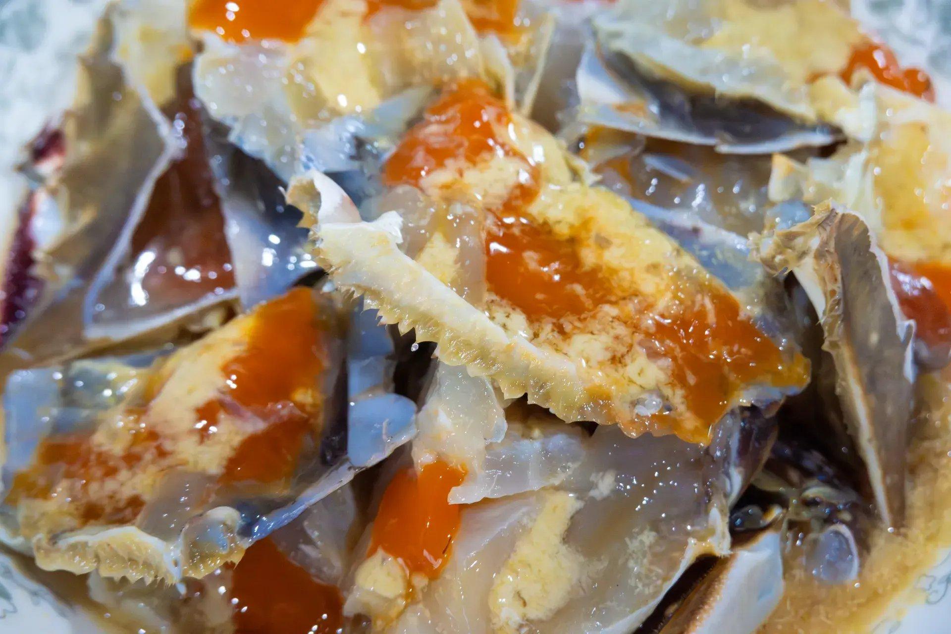 Marinated Raw Red Crab