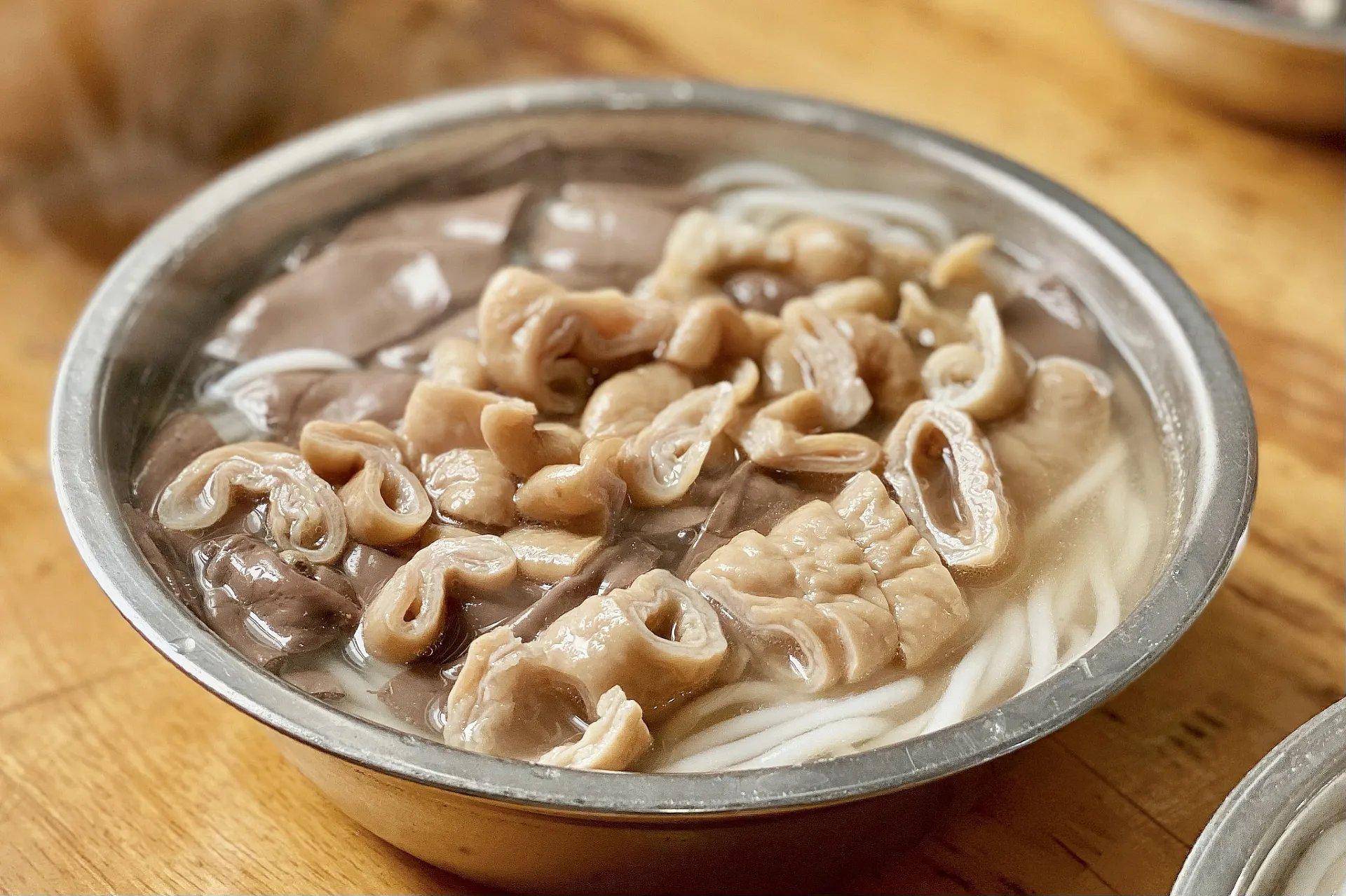 Pork Intestines and Pork Blood Noodles
