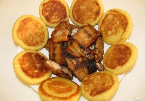 Pancakes with Salted Fish